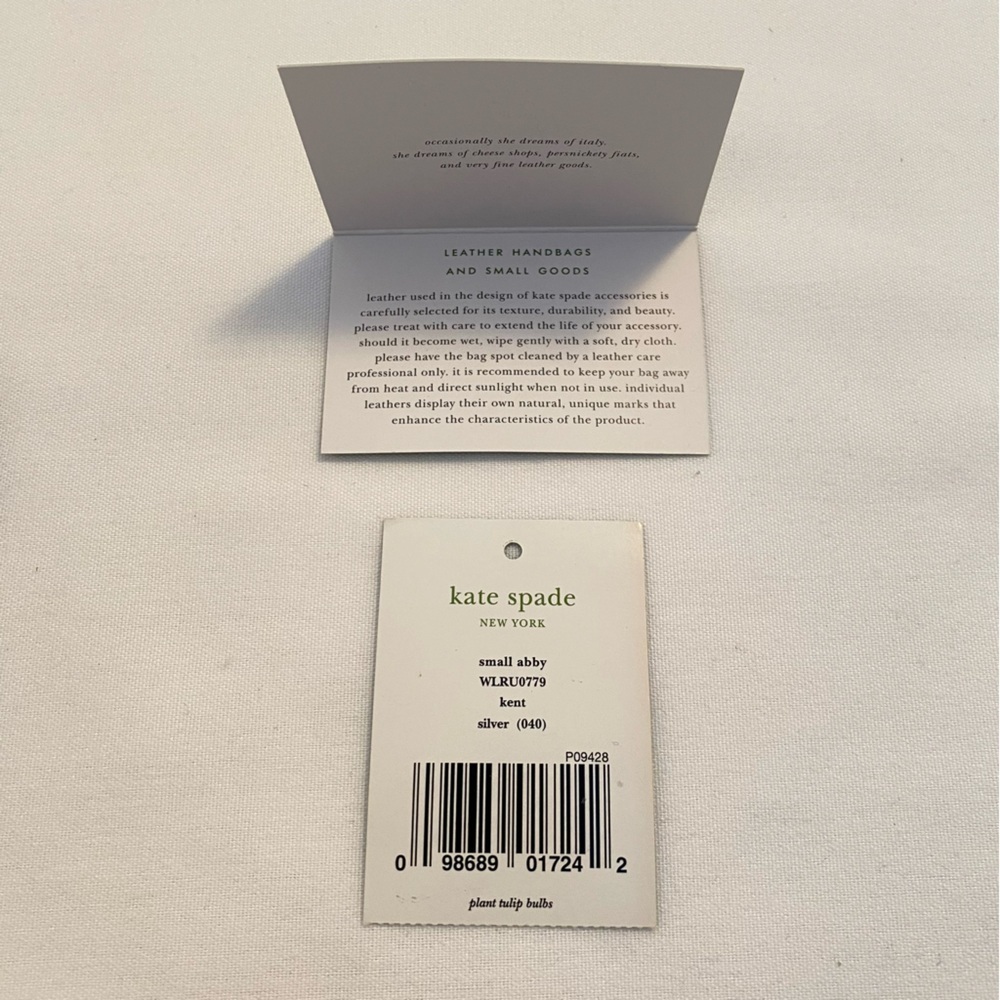 Kate Spade Silver Leather Gold Hardware Small Abby ID Card Case - Picture 10 of 10